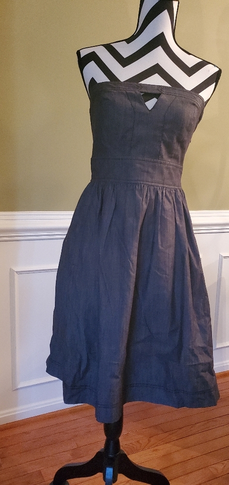 Calvin Klein- charcoal, strapless sundress, 4